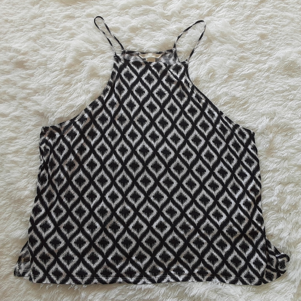 H&M printed crop tank top